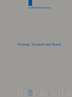 cover image of Vertrag, Treueid und Bund